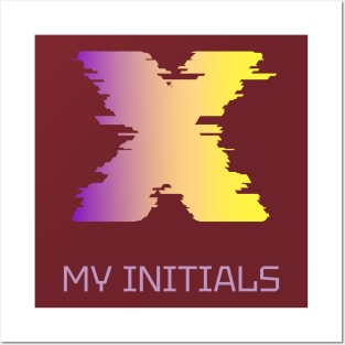 Letter X Initials Unique Name T-Shirt Posters and Art